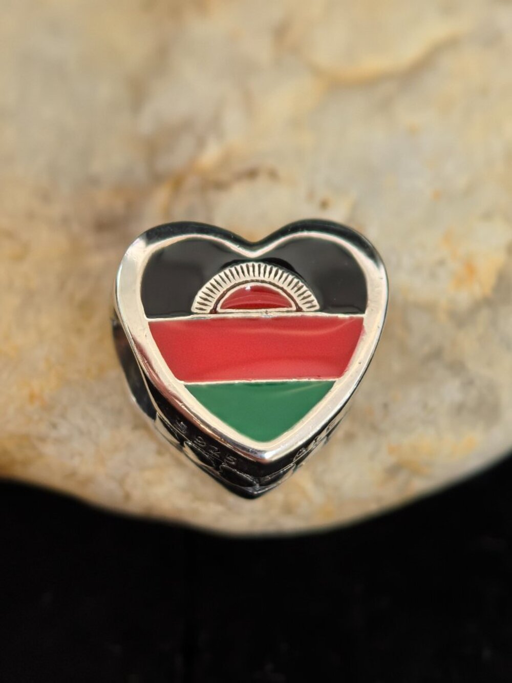 Pandora Republic of Malawi Exclusive Heart Charm, S925 Silver Jewelry (Women's)